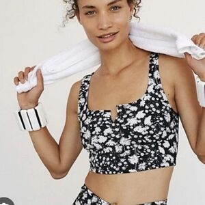 Free People Movement Ashford Loose Control Top Black White Size M